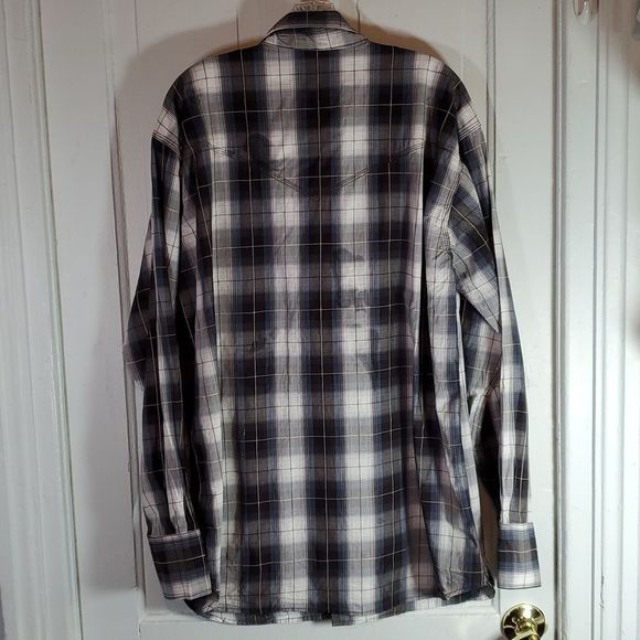 Resistol‎ University Fit Snap Front Plaid Western Rodeo Shirt Size XXL - Picture 6 of 8